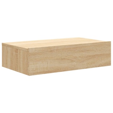 Comodă TV cu lumini LED, stejar sonoma, 60x35x15,5 cm - Img 3