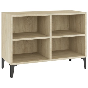 Comodă TV cu picioare de metal, stejar sonoma, 69,5x30x50 cm - Img 2