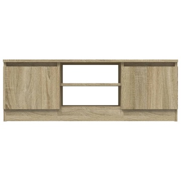 Comodă TV cu ușă, stejar sonoma, 102x30x36 cm - Img 8
