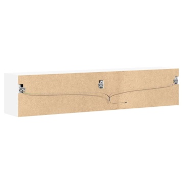 Comodă TV de perete cu lumini LED, alb, 180x31x38 cm - Img 7