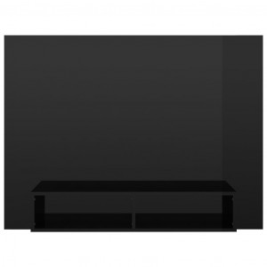 Comodă TV de perete, negru extralucios, 120x23,5x90 cm, PAL - Img 4