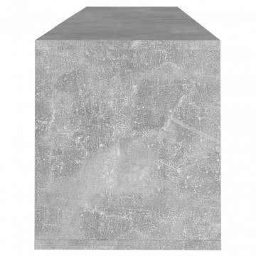 Comodă TV, gri beton, 120x30x40,5 cm, PAL - Img 5