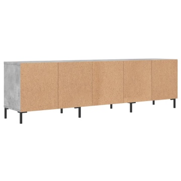 Comodă TV, gri beton, 150x30x44,5 cm, lemn prelucrat - Img 7