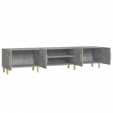 Comodă TV, gri beton, 180x31,5x40 cm, lemn prelucrat - Img 6