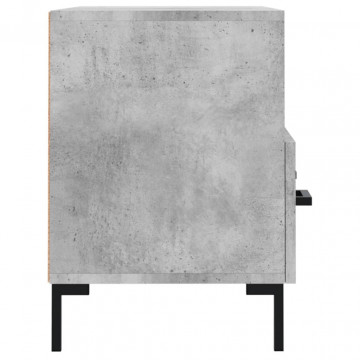 Comodă TV, gri beton, 80x36x50 cm, lemn compozit - Img 6