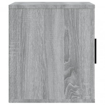 Comodă TV, gri sonoma, 100x35x40 cm, lemn prelucrat - Img 5