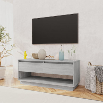 Comodă TV, gri sonoma, 102x41x44 cm, PAL - Img 3
