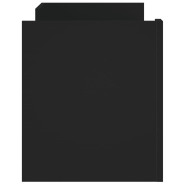 Comodă TV, negru, 100x35x40 cm, lemn prelucrat - Img 8