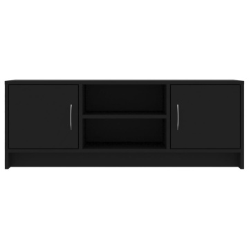 Comodă TV, negru, 102x30x37,5 cm, lemn prelucrat - Img 8