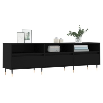 Comodă TV, negru, 150x30x44,5 cm, lemn prelucrat - Img 3