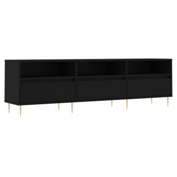 Comodă TV, negru, 150x30x44,5 cm, lemn prelucrat - Img 2