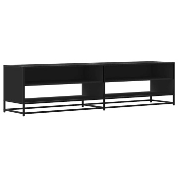 Comodă TV, negru, 180,5x40x46 cm, lemn prelucrat - Img 2