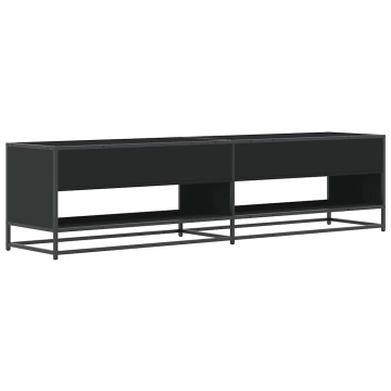 Comodă TV, negru, 180,5x40x46 cm, lemn prelucrat - Img 5