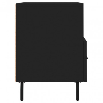 Comodă TV, negru, 80x36x50 cm, lemn prelucrat - Img 6