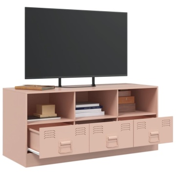 Comodă TV, roz, 99x39x44 cm, oțel - Img 8