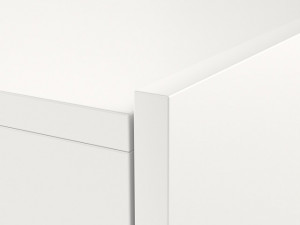 Comoda Tv Slant 160 + Led | White/White High Gloss - Img 2