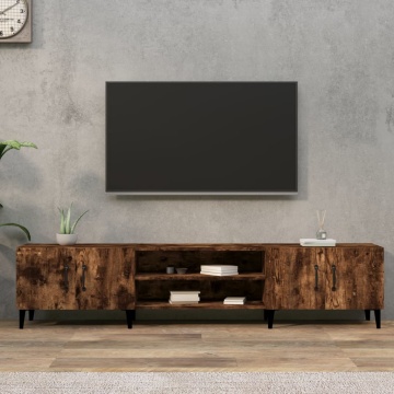 Comodă TV, stejar fumuriu, 180x31,5x40 cm, lemn prelucrat - Img 1