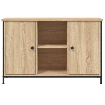 Comodă TV, stejar sonoma, 100x35x65 cm, lemn compozit - Img 8