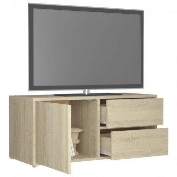 Comodă TV, stejar Sonoma, 80 x 34 x 36 cm, PAL - Img 8