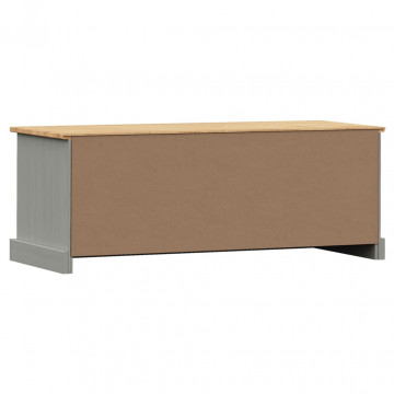 Comodă TV VIGO, gri, 106x40x40 cm, lemn masiv de pin - Img 6