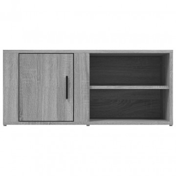 Comode TV, 2 buc., gri sonoma, 80x31,5x36 cm, lemn prelucrat - Img 6