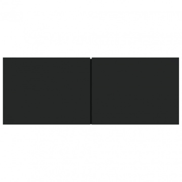 Comode TV, 2 buc., negru, 80x30x30 cm, lemn compozit - Img 5