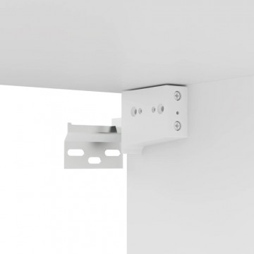 Comode TV, 4 buc., alb, 80x30x30 cm, lemn compozit - Img 5