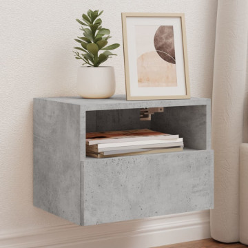 Comode TV de perete, 2 buc., gri beton, 40x30x30 cm, lemn - Img 1
