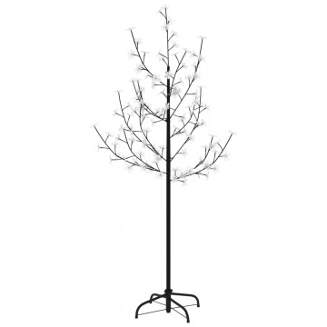 Copac cu flori de cireș, alb cald, 84 LED-uri, 120 cm - Img 2