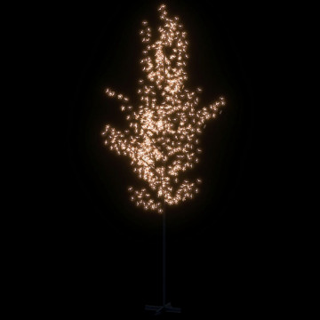 Copac cu flori de cireș cu LED, 672 LED-uri alb calde, 400 cm - Img 3