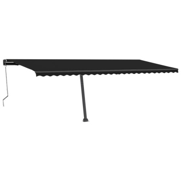 Copertină automată cu senzor vânt & LED, antracit, 600x300 cm - Img 3