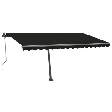 Copertină autonomă retractabilă automat, antracit, 400x300 cm - Img 4