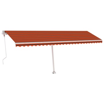 Copertină autonomă retractabilă automat oranj&maro 600x300 cm - Img 2