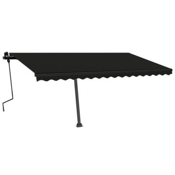 Copertină autonomă retractabilă manual, antracit, 450x300 cm - Img 2
