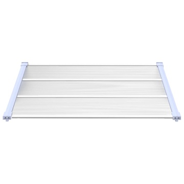 Copertină de ușă, gri și transparent, 122x90 cm, policarbonat - Img 3
