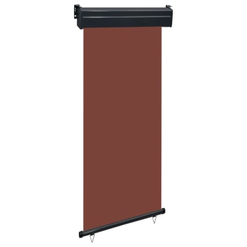 Copertină laterală de balcon, maro, 80 x 250 cm - Img 1