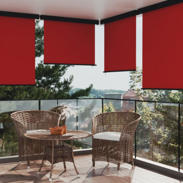 Copertină laterală de balcon, roșu, 140 x 250 cm - Img 1
