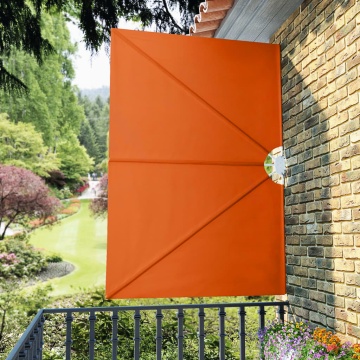 Copertină laterală pliabilă de terasă, cărămiziu, 240x160 cm - Img 4