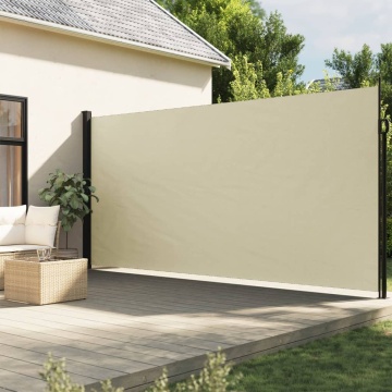 Copertină laterală retractabilă, crem, 200x600 cm - Img 1