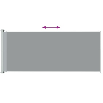 Copertină laterală retractabilă de terasă, gri, 200x500 cm - Img 3