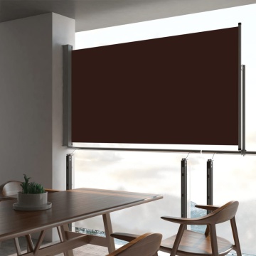 Copertină laterală retractabilă de terasă, maro, 160 x 300 cm - Img 1