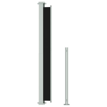 Copertină laterală retractabilă de terasă, negru, 180x500 cm - Img 8