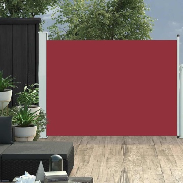 Copertină laterală retractabilă de terasă, roșu, 100x500 cm - Img 1