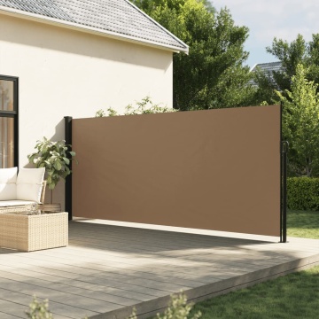Copertină laterală retractabilă, gri taupe, 170x300 cm - Img 1