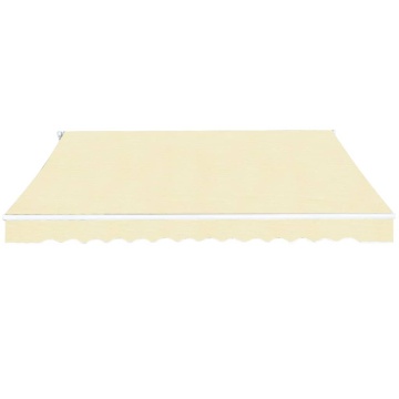 Copertină pliabilă cu acționare manuală, 400 cm, crem - Img 2