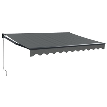 Copertină retractabilă, antracit, 3,5x2,5 m, textil și aluminiu - Img 2