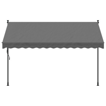 Copertină retractabilă, antracit, 300x150 cm, textil și oțel - Img 3