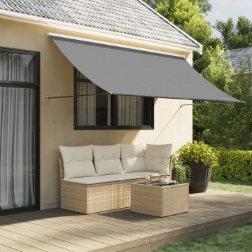 Copertină retractabilă, antracit, 300x150 cm, textil și oțel - Img 1