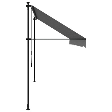 Copertină retractabilă, antracit, 400x150 cm, textil și oțel - Img 4