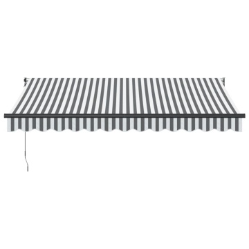 Copertină retractabilă antracit/alb, 3,5x2,5 m, textil/aluminiu - Img 3